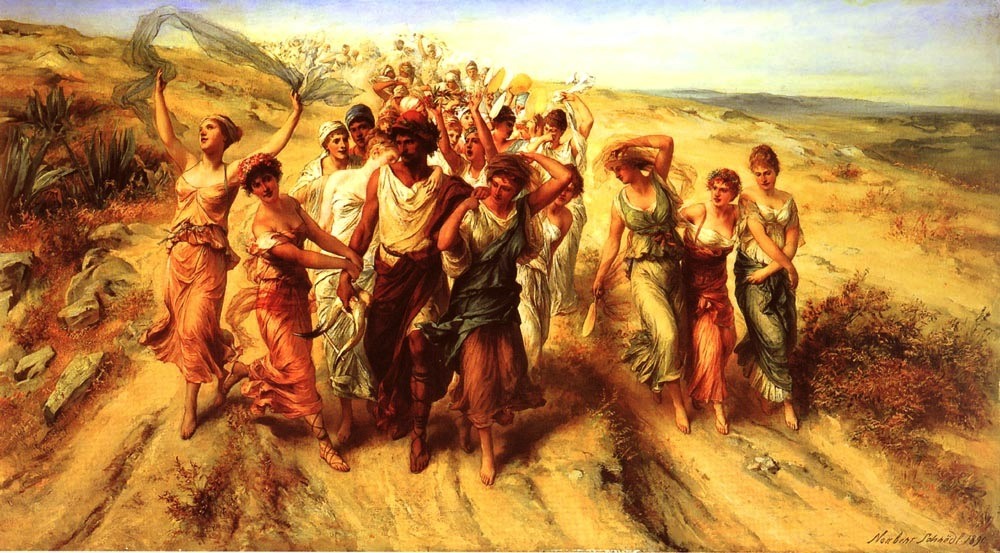 Le poète Anacréon et ses muses
