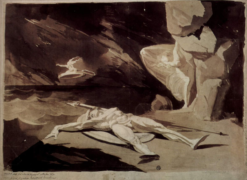 "Thétis pleurant la mort d'Achille" de Johann Heinrich Füssli