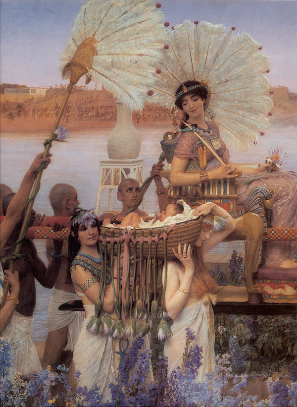 "La découverte de Moïse (détail)" de Sir Lawrence Alma-Tadema