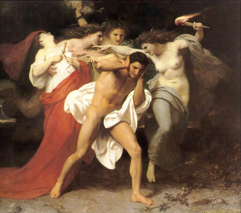 Les remords d'Oreste par William Adolphe Bouguereau
