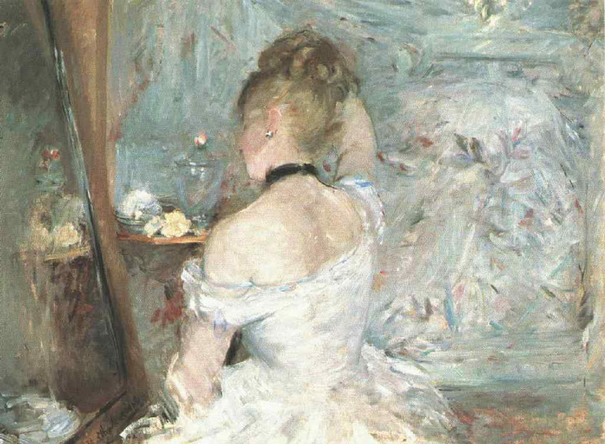 Jeune femme de dos à sa toilette Berthe Morisot (Wikipédia)