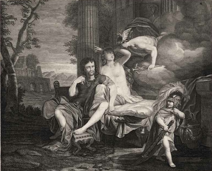 "Calypso recevant de Mercure l'ordre de Jupiter de laisser partir Ulysse" de Gérard Valck