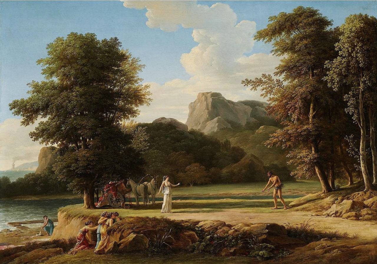 Ulysse implorant l’assistance de Nausicaa, de Pierre-Henri de Valenciennes