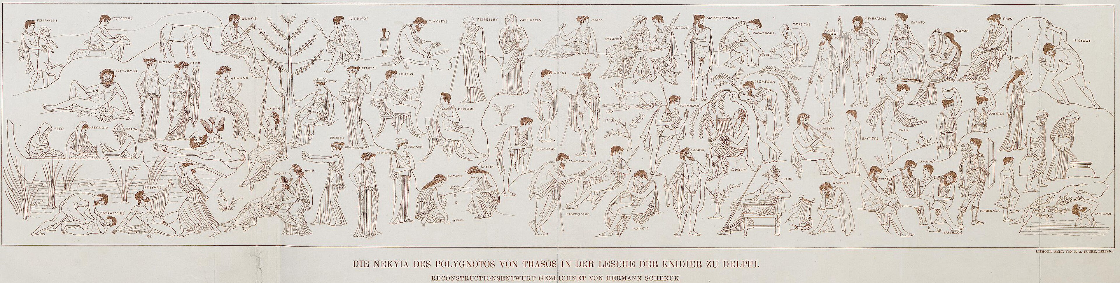 Reconstitution de la Nekyia de Polygnote